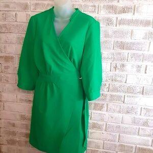 New York & Co. Irish Green Wrap Dress sz XL
